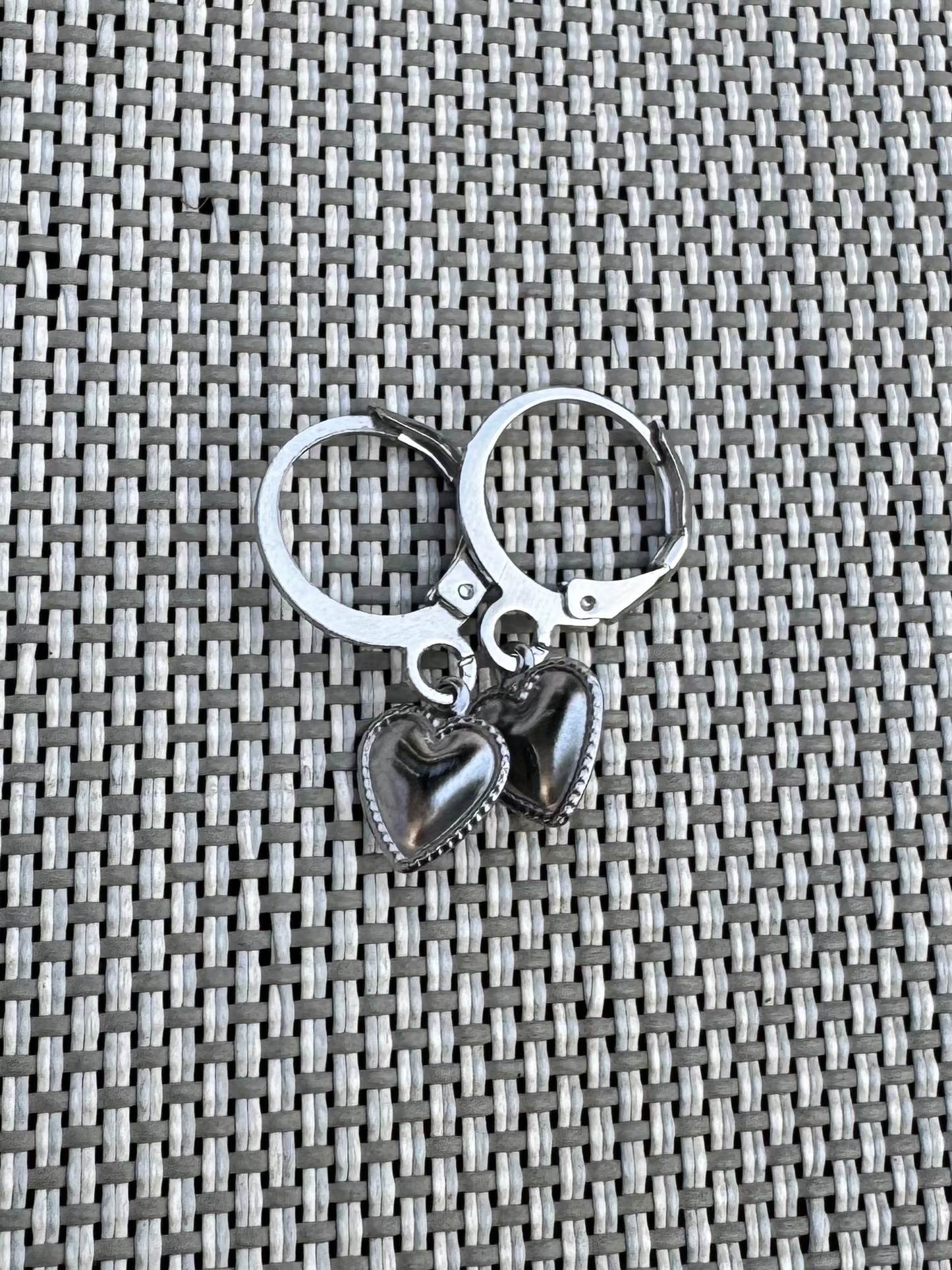 Silver Heart Huggies